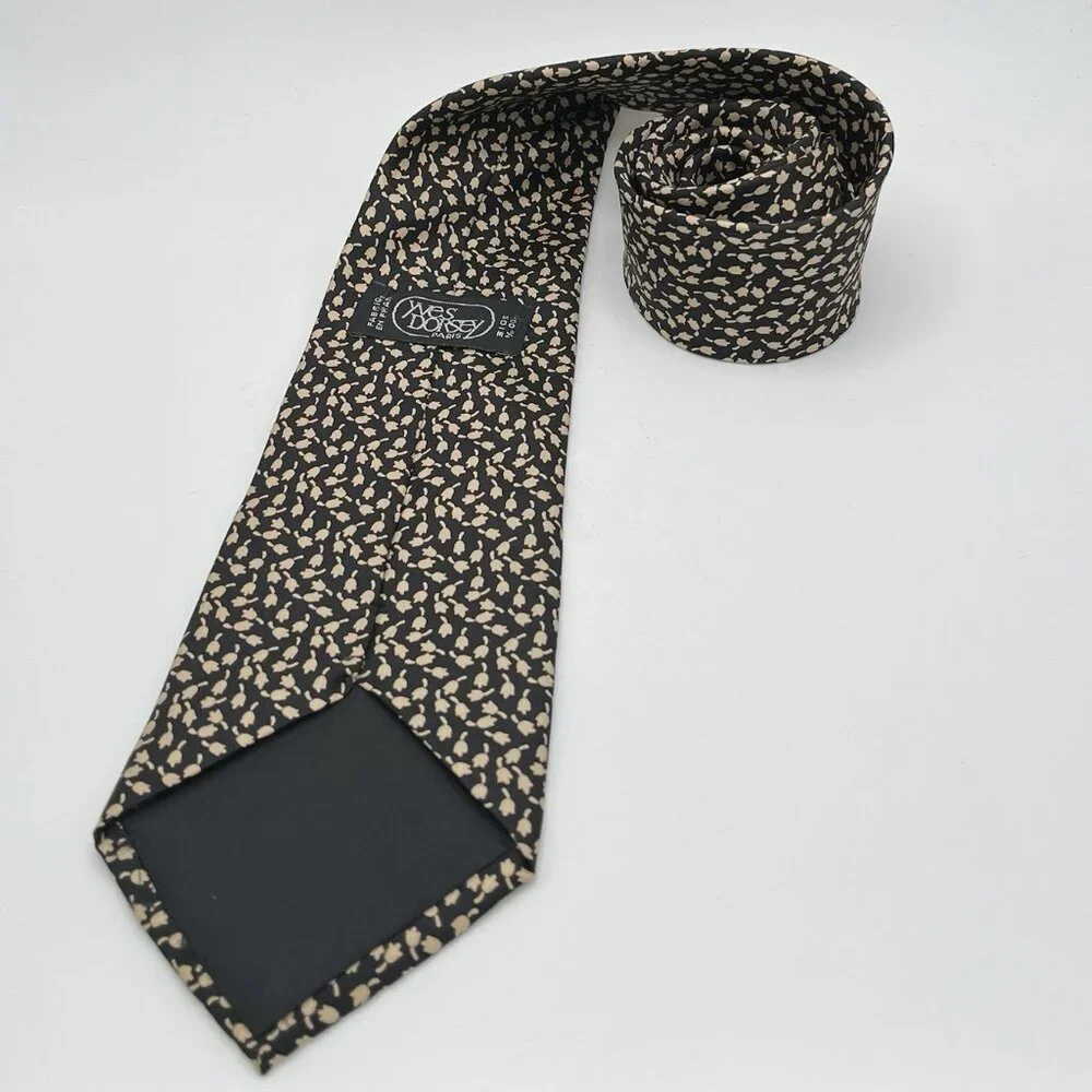 Vintage Yves Dorsey Paris 100% Silk Tulip Tie Made In France Business Designer
